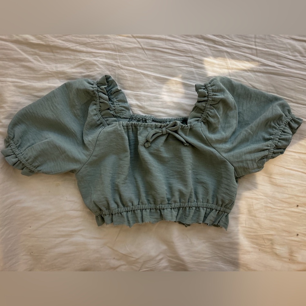 Bohemian style cropped blouse M